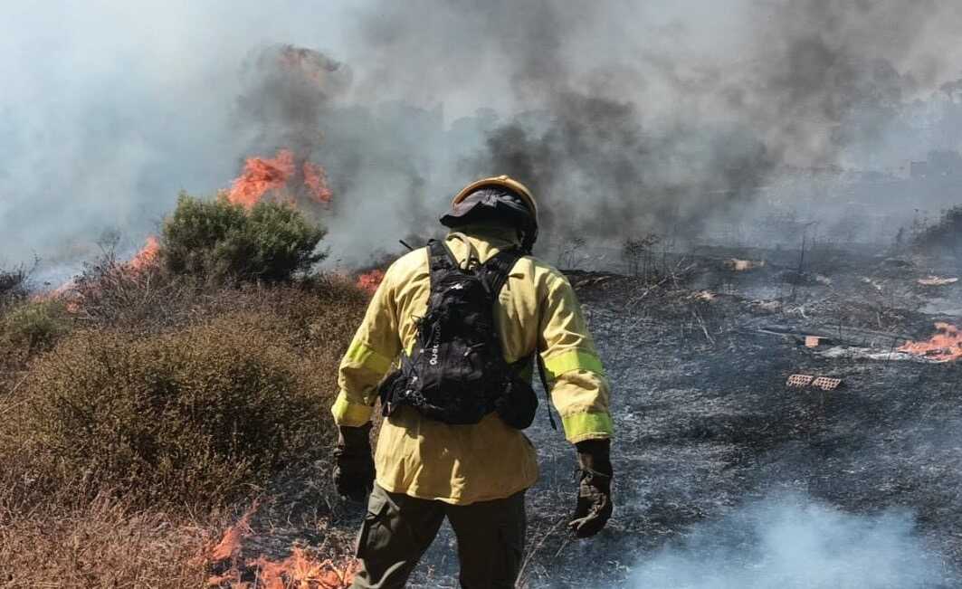 Incendio en Bonares: el Infoca trabaja en el paraje Valdeperdido para frenar las llamas
