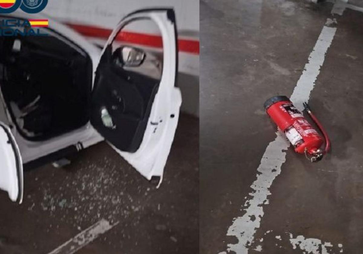 Detenido en Burgos por robar en un vehículo con un extintor y utilizar una tarjeta de crédito robada en un supermercado
