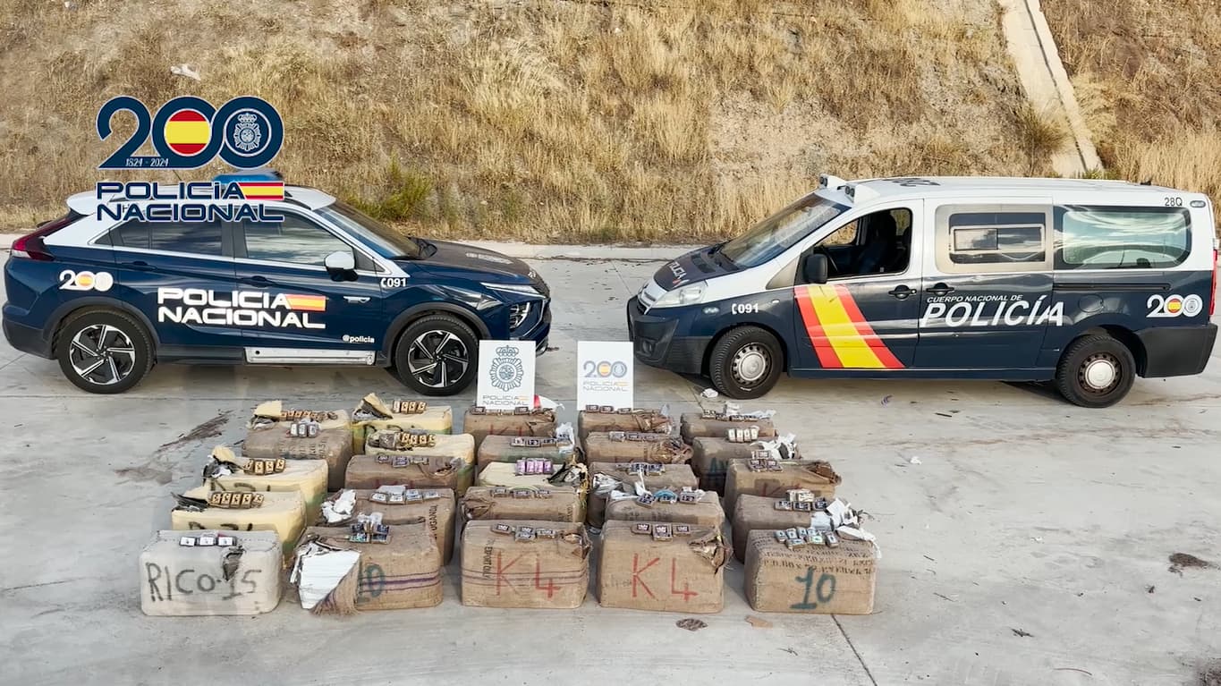 Interceptada una furgoneta con una tonelada de hachís en Torrejón
