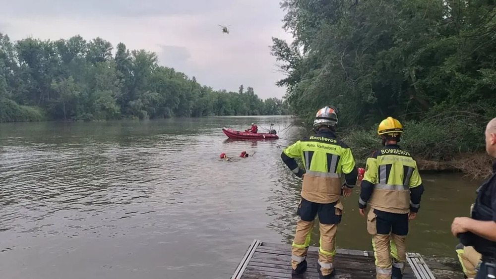 Intensa búsqueda de un hombre desaparecido en el río Pisuerga