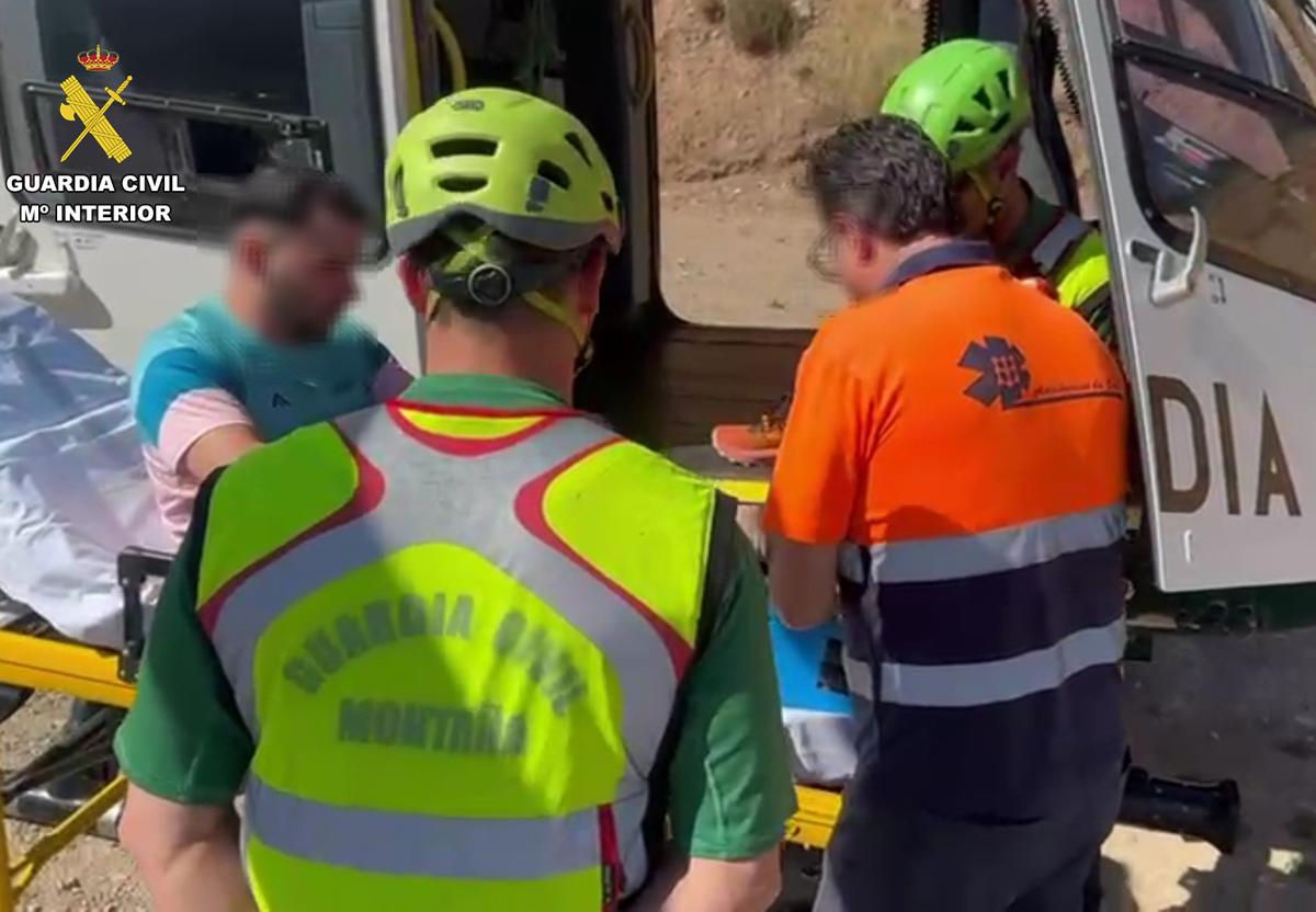 La Guardia Civil rescata en helicóptero a un corredor de la Arnedillo Trail