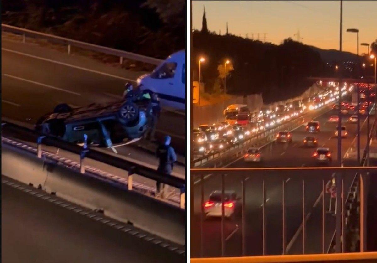 <p><strong>Retenciones de hasta ocho kilómetros en la A-7 y A-355 tras varios accidentes en Marbella</strong></p>