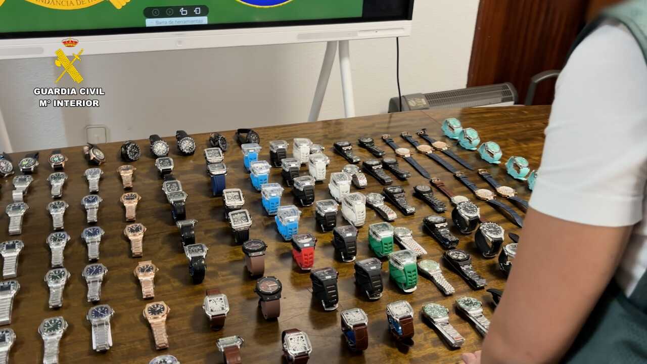 Una furgoneta con 199 relojes falsificados, detenida en el Puerto de Huelva