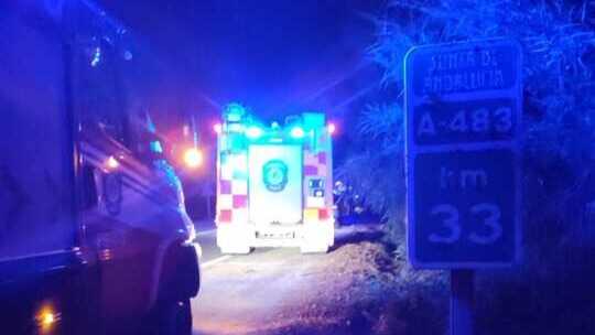 Susto en la A-483: un vehículo se sale de la carretera provocando un accidente