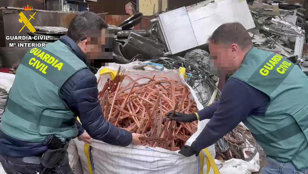 Desarticulado un grupo criminal dedicado al robo de cobre