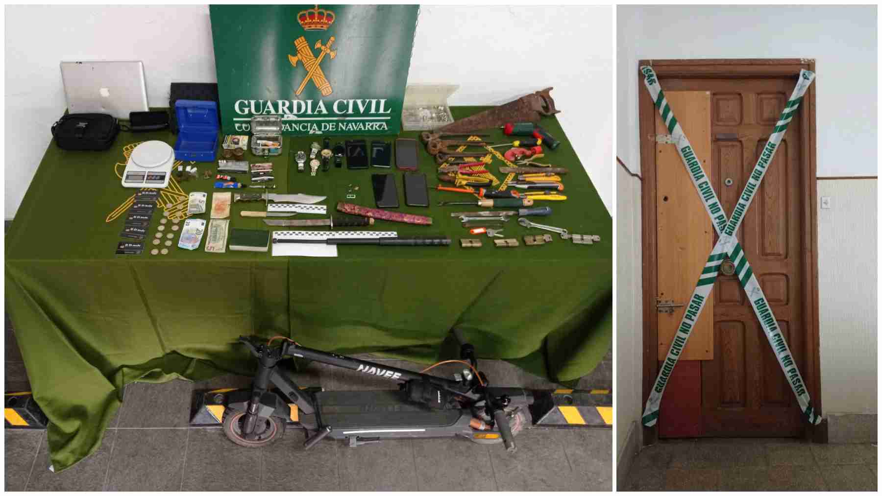 Dos marroquís y un argelino detenidos en Navarra tras 'okupar' con violencia una casa y traficar con droga en ella