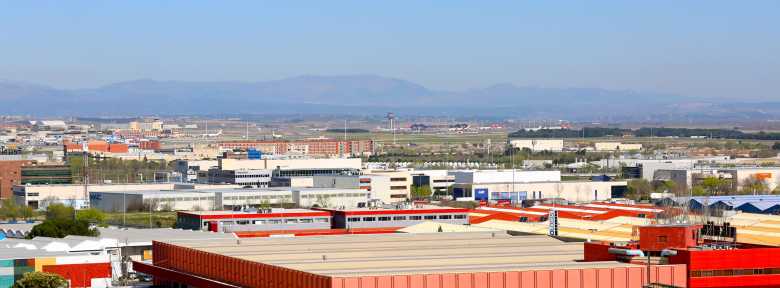 Un polígono industrial en Coslada.