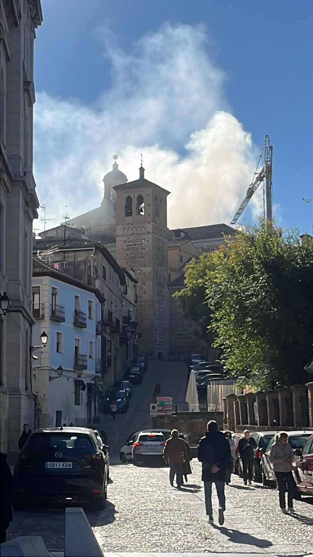 Susto en Santa Leocadia por la quema de unos rastrojos