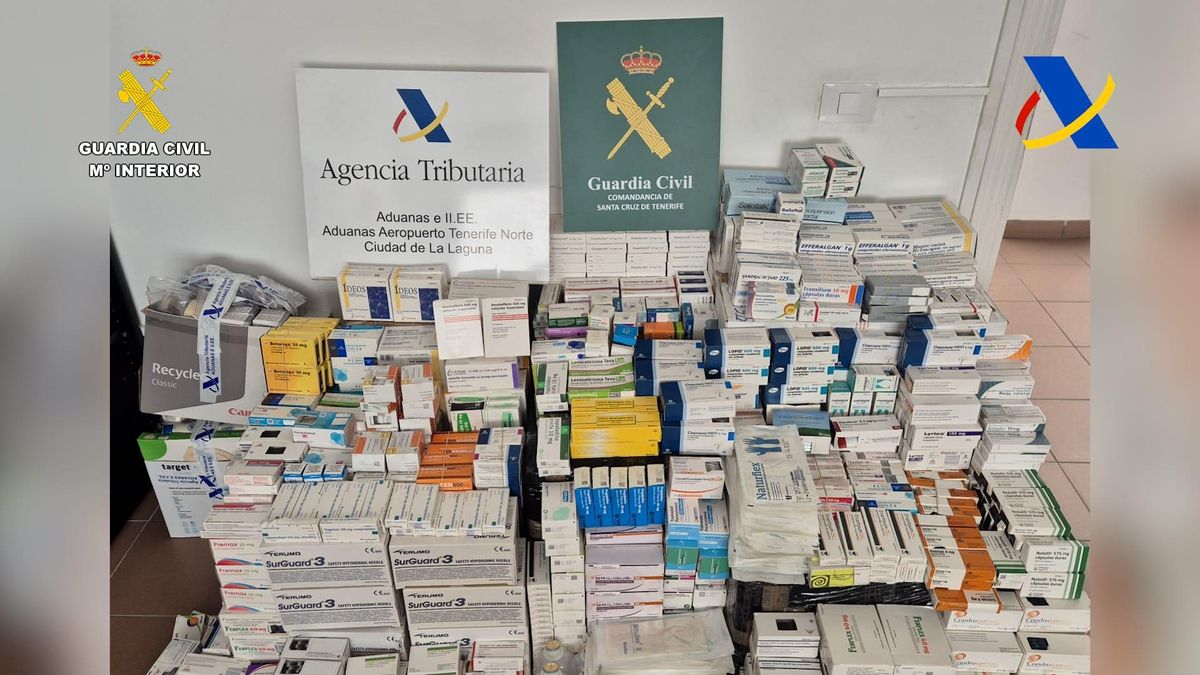 Intervienen más de 20 mil dosis de medicamentos en equipaje de pasajero en Tenerife