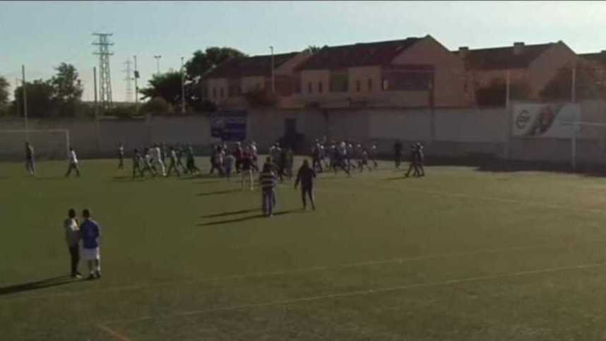 Momento de la agresión al menor