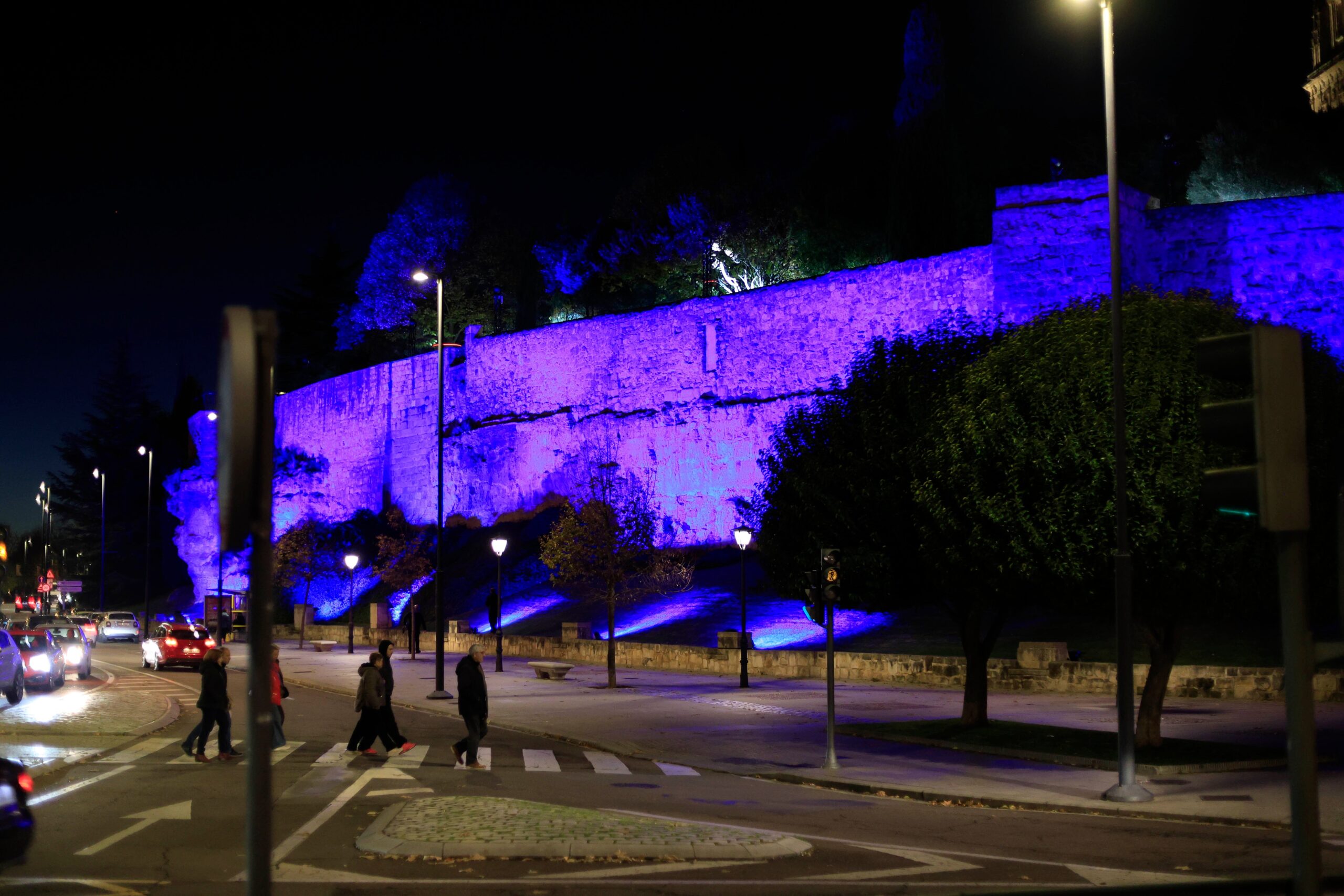 Un desprendimiento de la muralla antigua de Salamanca moviliza a bomberos y policía de madrugada