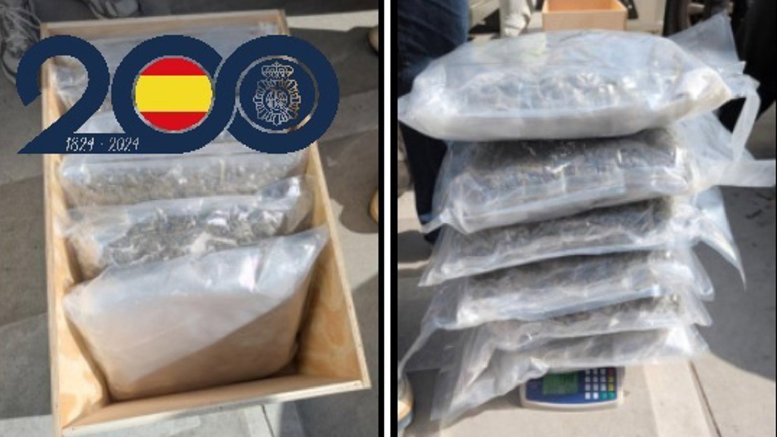 Detenidos dos hombres en Murcia por intentar enviar casi 30 kilos de marihuana a Alemania