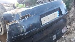 Herida una mujer tras volcar son su vehículo en Águilas