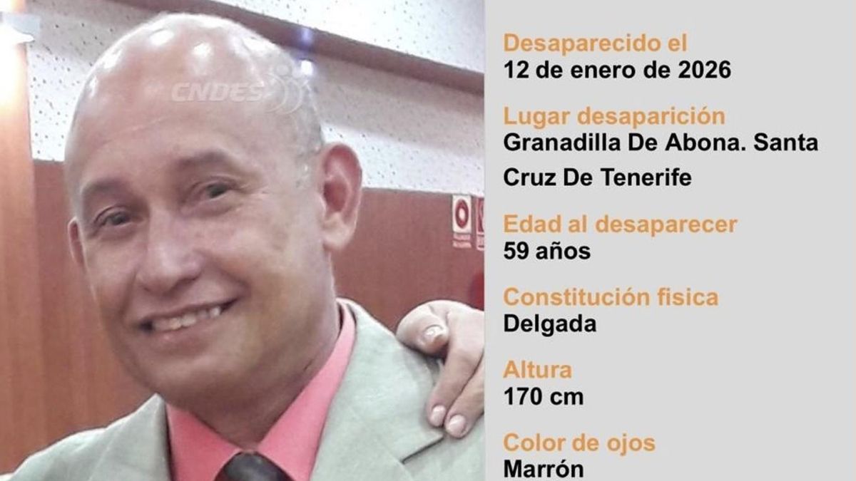 Activan alerta por la desaparición de un hombre de 59 años en Tenerife: José Ricardo P.P.
