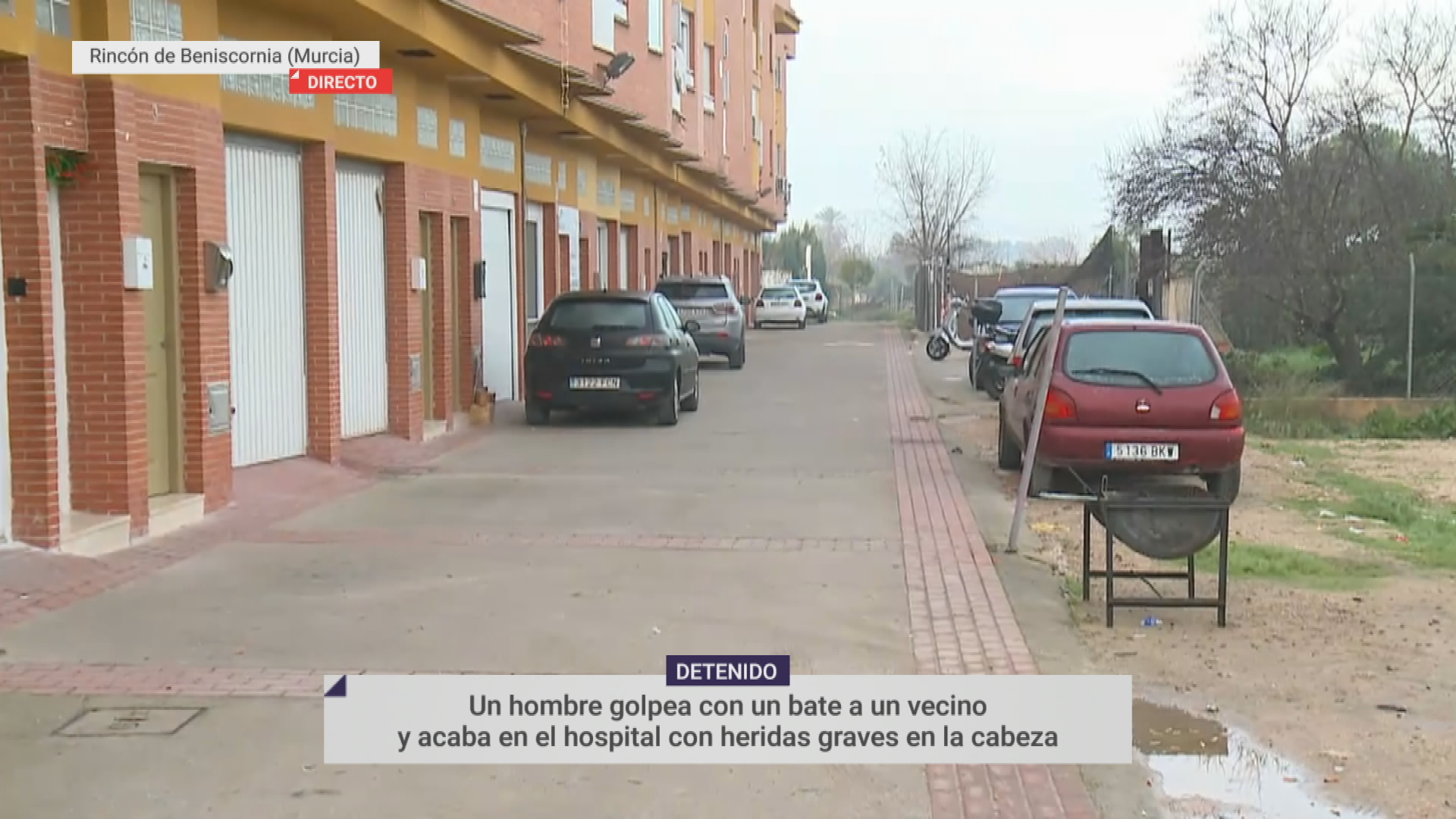 Detenido por golpear salvajemente con un bate a su vecino en Año Nuevo en Murcia