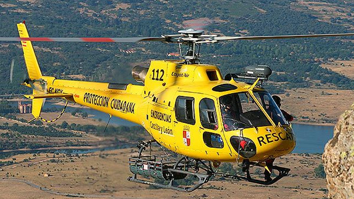 La Junta de Castilla y León contrata helicóptero de rescate para Protección Civil en Sahechores de Rueda