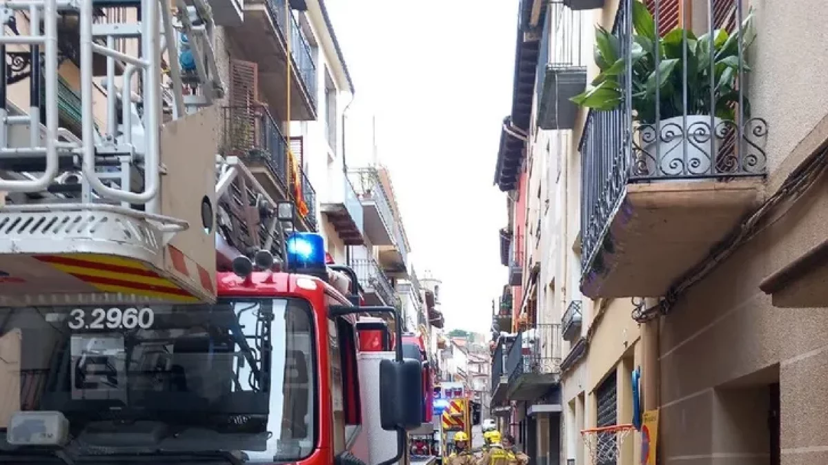 Confinados por un incendio en Oliana
