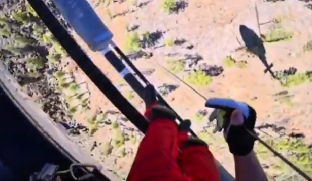 Rescatan en helicóptero a un ciclista tras sufrir una caída en un sendero de Mogán