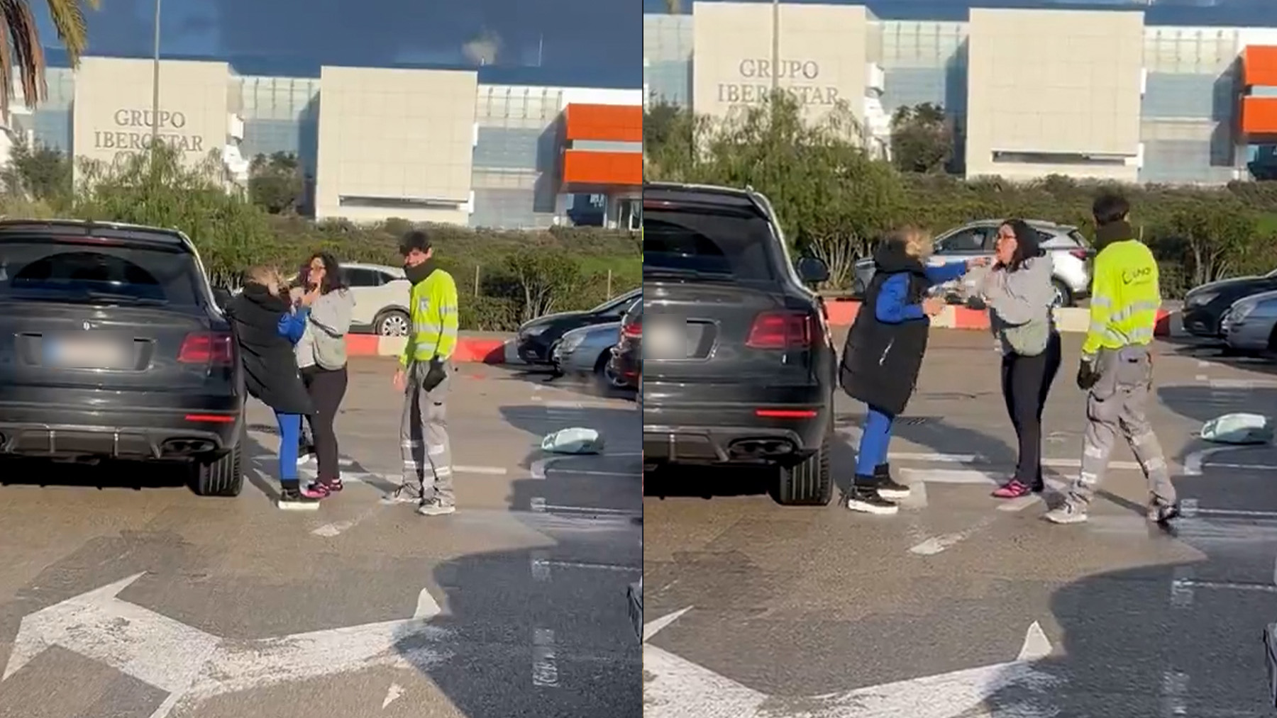 Batalla campal en el aparcamiento de un supermercado de Palma: dos mujeres se lían a golpes tras un choque