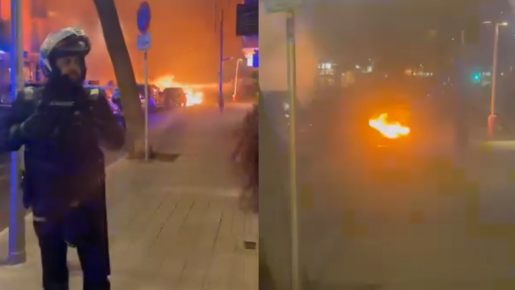 Un nuevo incendio de contenedores en Palma desata el pánico en los alrededores de la calle General Riera