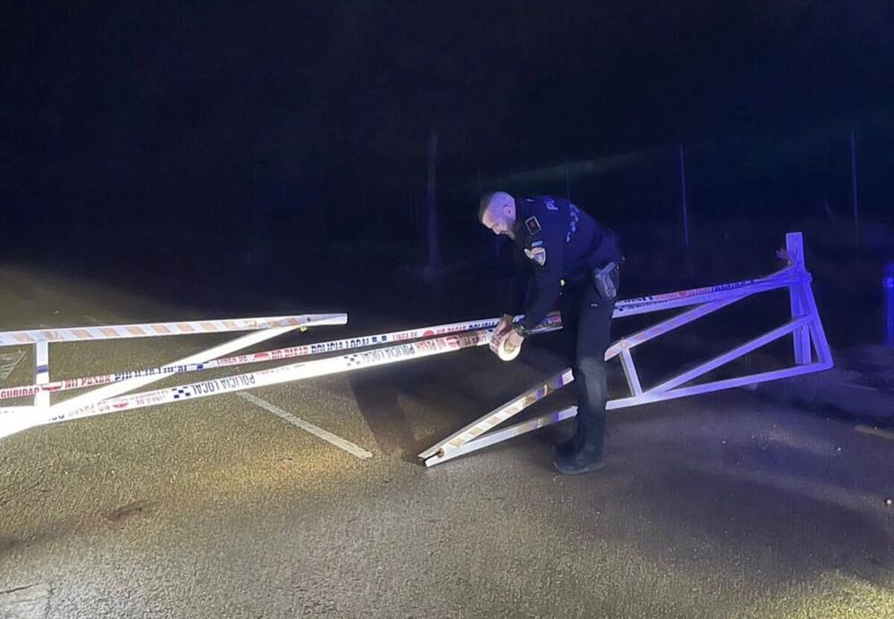 Nuevos daños en la barrera del circuito de bicicletas