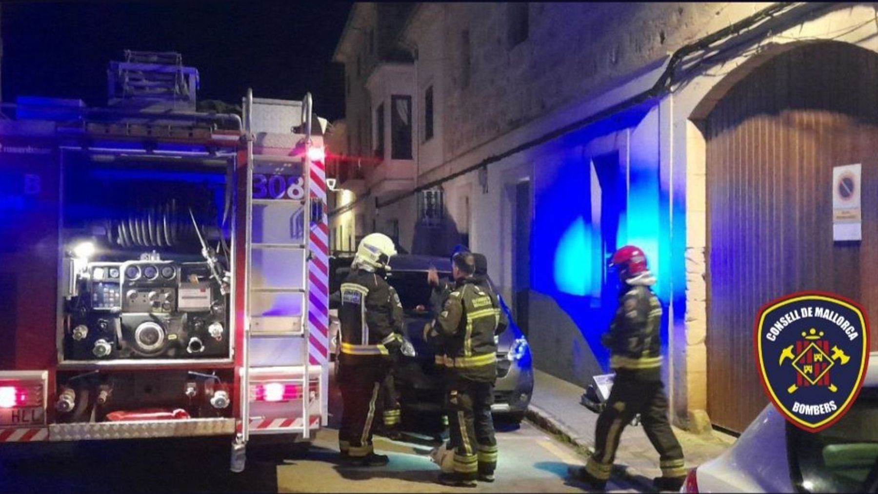 Heroico rescate de un matrimonio en un pavoroso incendio en una vivienda de Algaida