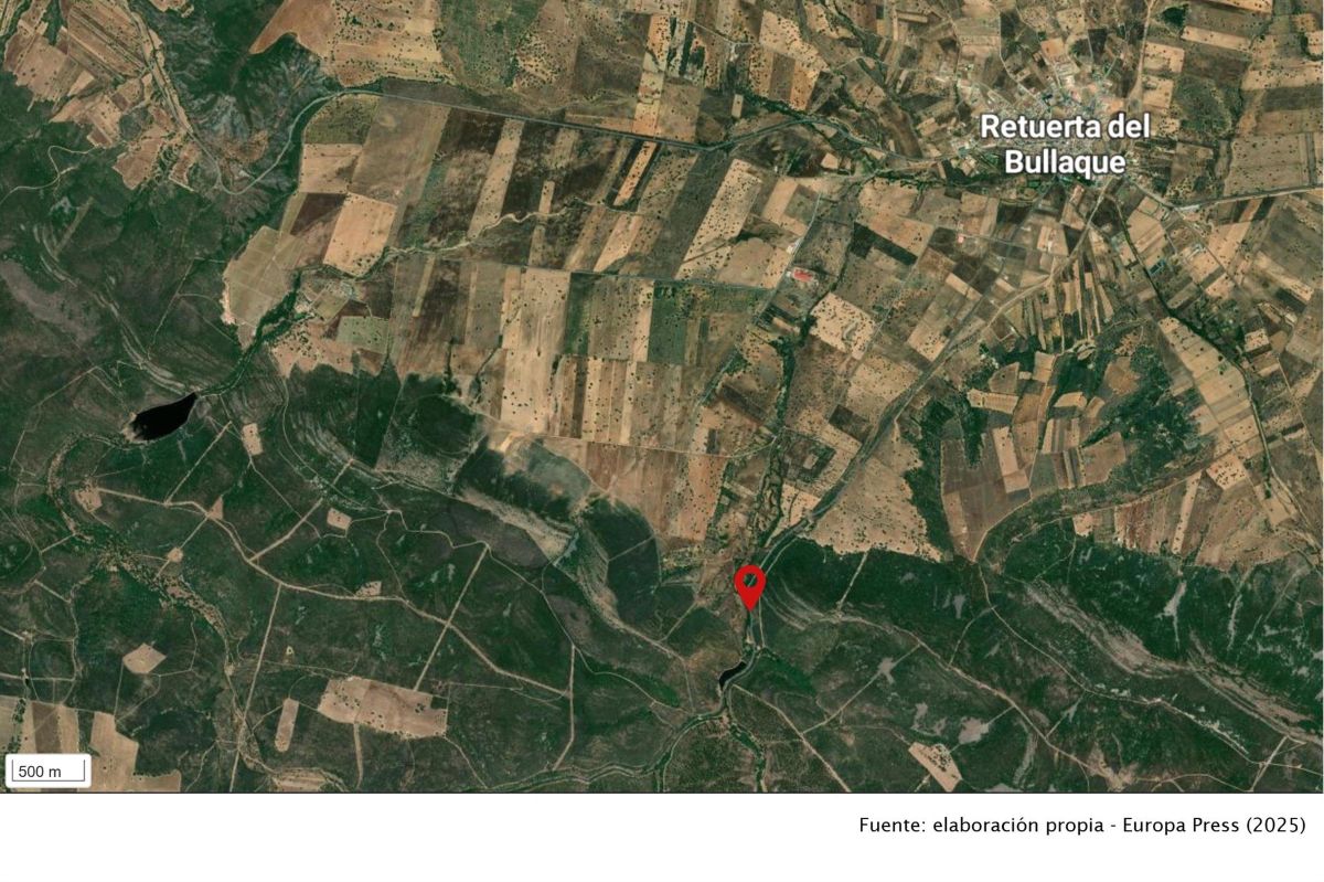 Cortada la carretera CM-4017 a su paso por Retuerta del Bullaque por presencia de agua