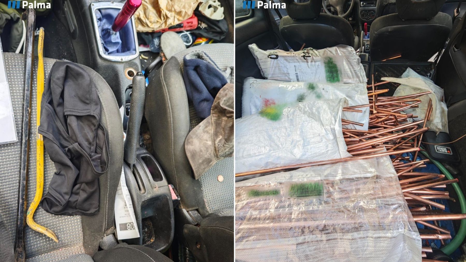 Caos en Palma: Persecución de película, coche patrulla destrozado y un joven sin carné directo a prisión