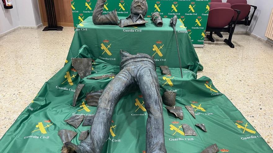 Recuperan estatua de Severiano Ballesteros robada en Pedreña y se espera su completa restauración