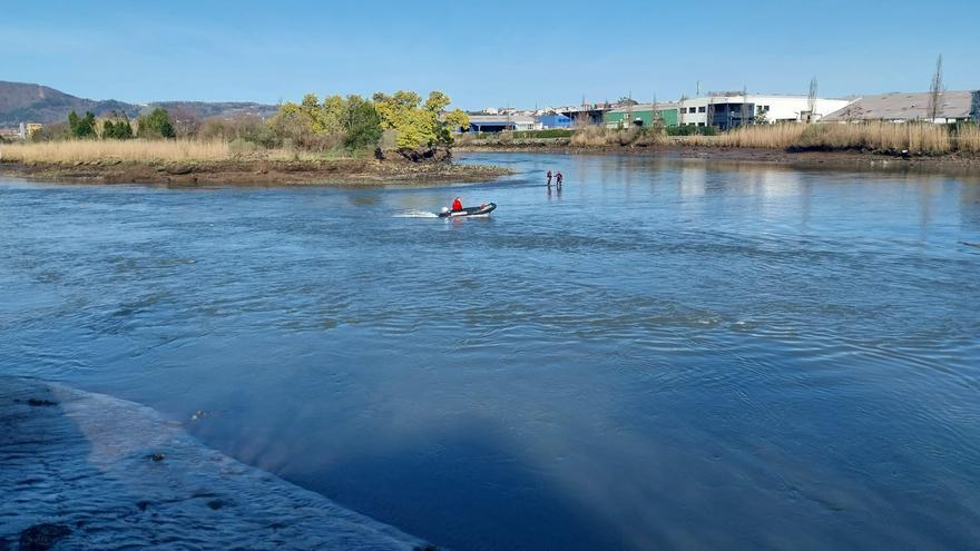 Quinto día de búsqueda del hombre desaparecido en el río Bidasoa