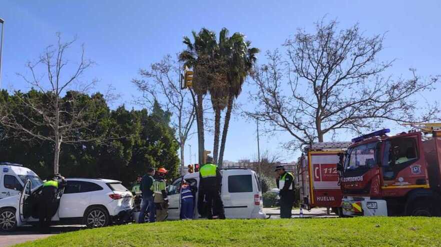 Accidente en Huelva. Fuente: Cedida a Huelva Hoy.
