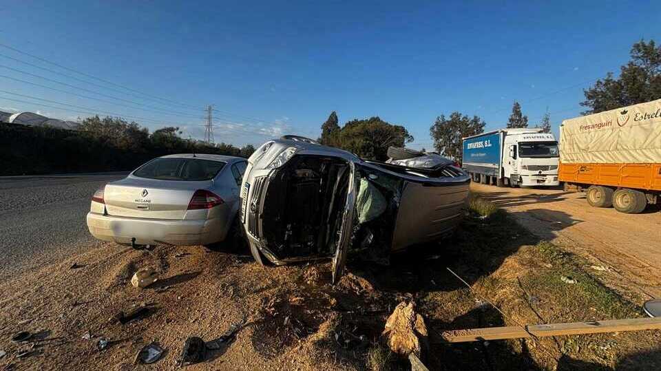Accidente de tráfico en la A-494 deja varios heridos en Palos de la Frontera