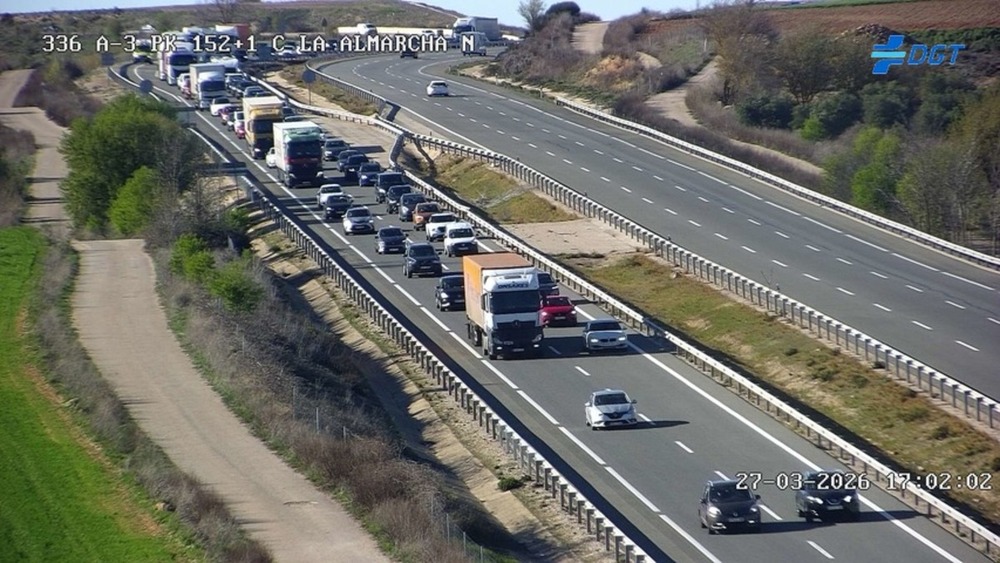 Accidente múltiple en la A-3 a la altura de La Hinojosa