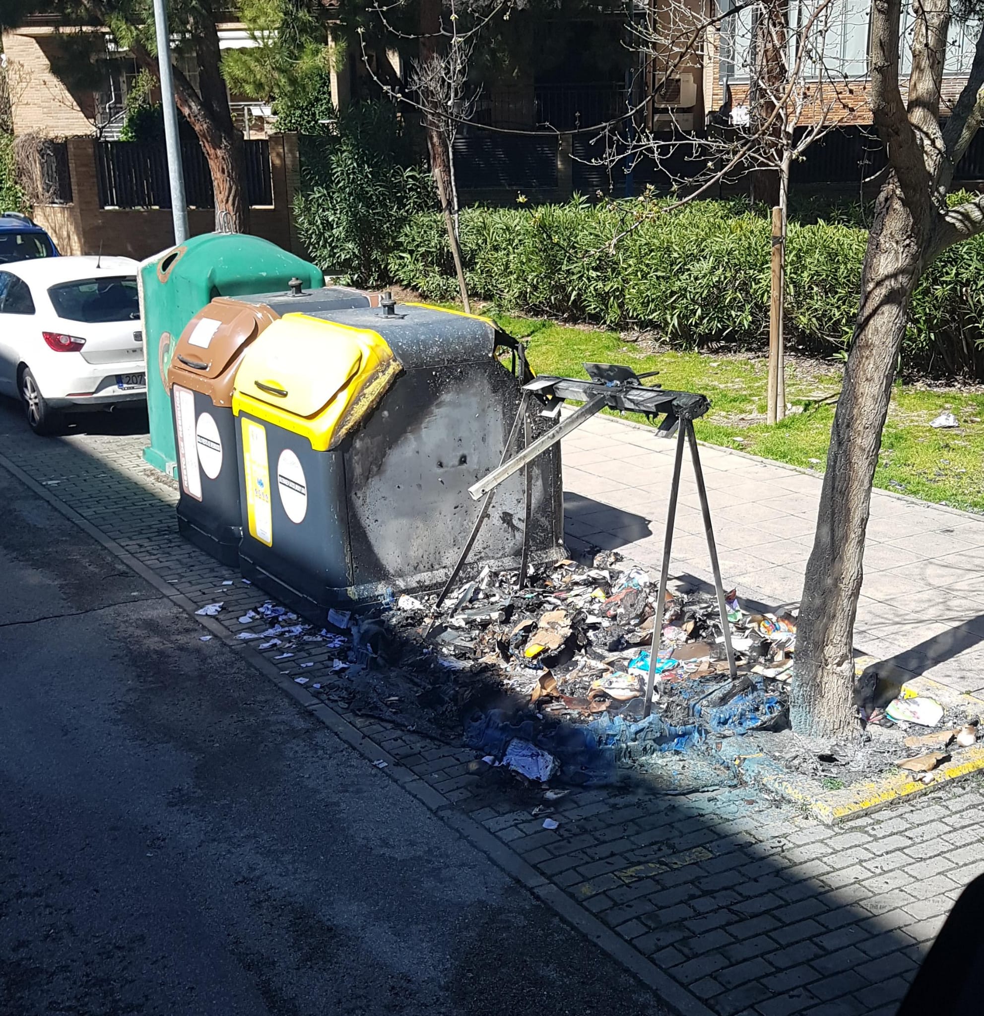 Pinto denuncia en Guardia Civil la quema intencionada de contenedores en varios puntos
