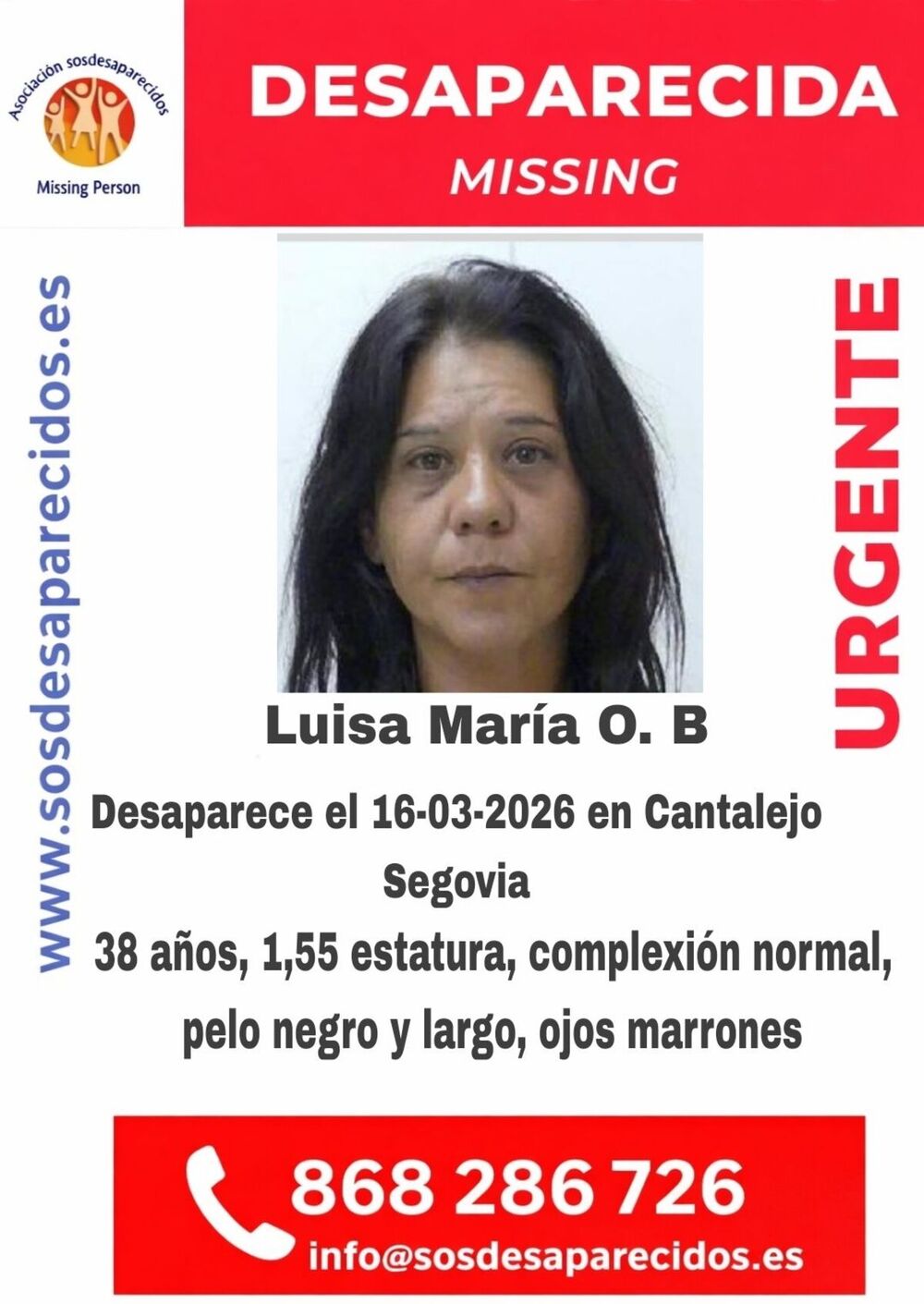Desaparecida una mujer de 38 años en Cantalejo