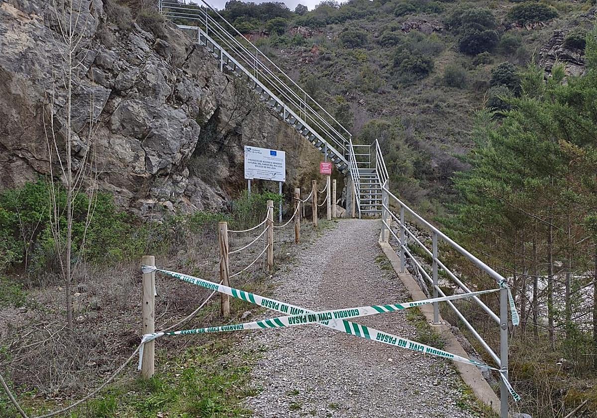 Cortado el acceso al cañón del Leza por desprendimientos