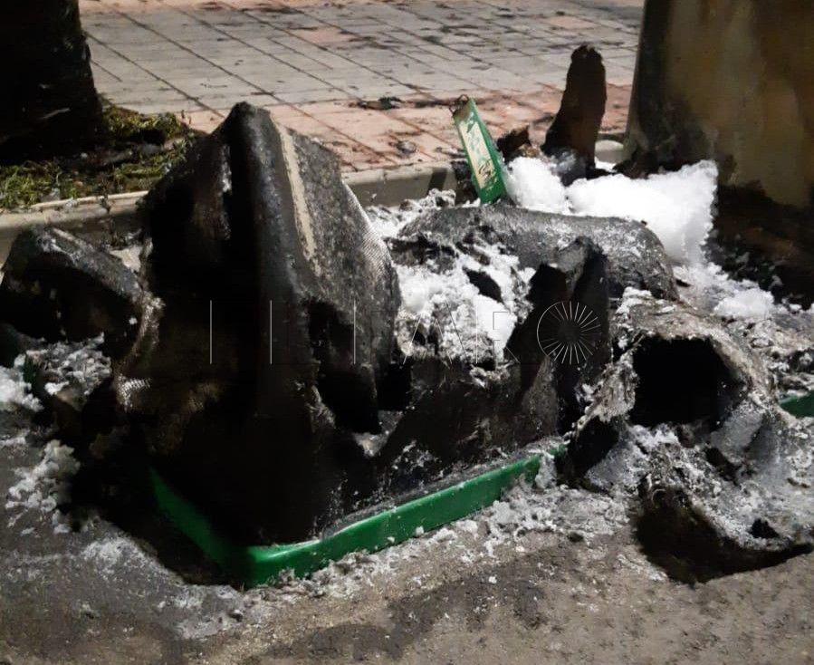 Detenido el presunto responsable del incendio de un contenedor en la Carretera de la Alcazaba