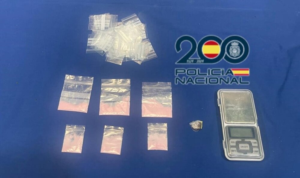 Detenido con varios tipos de droga, entre ellos, cocaína rosa