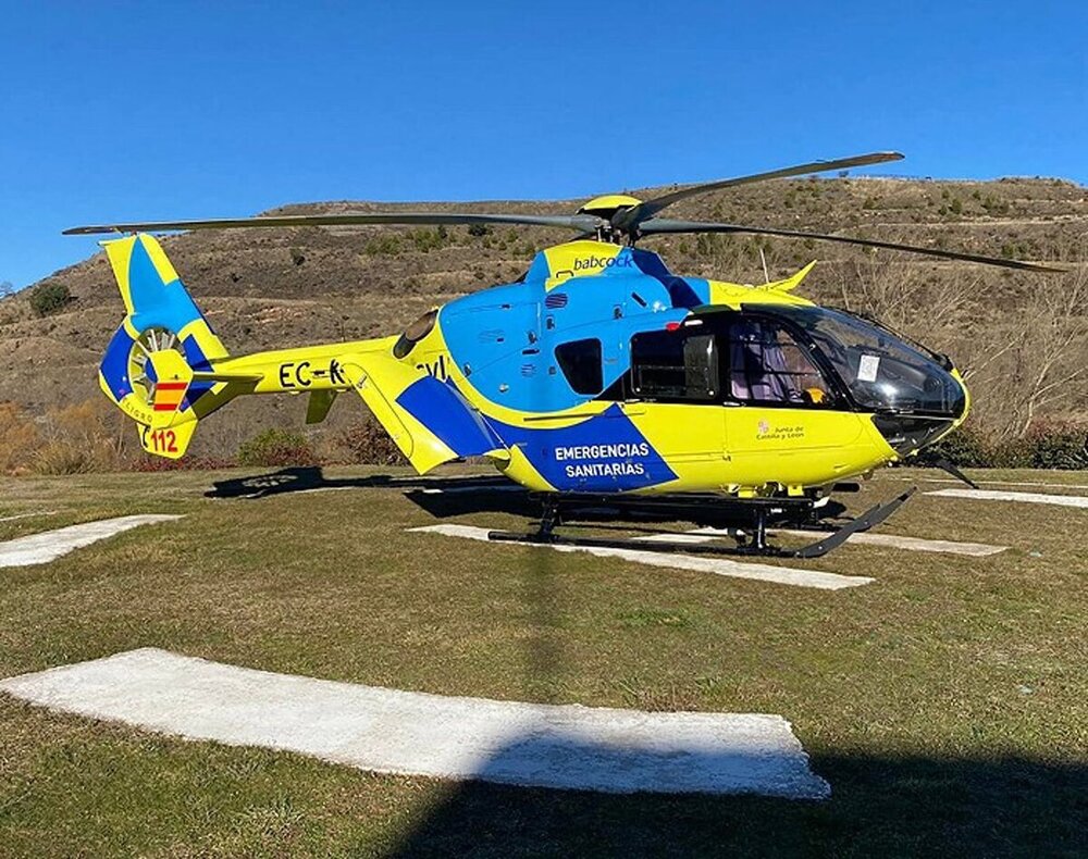 Sacyl moviliza un helicóptero por una caída en patinete