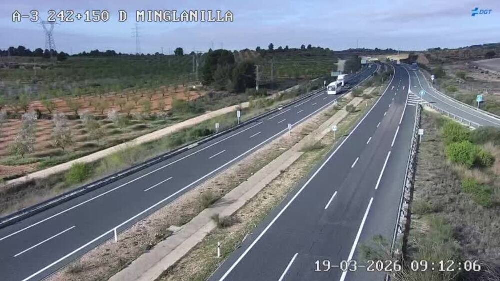 Reabierto uno de los carriles de la A-3 en Minglanilla