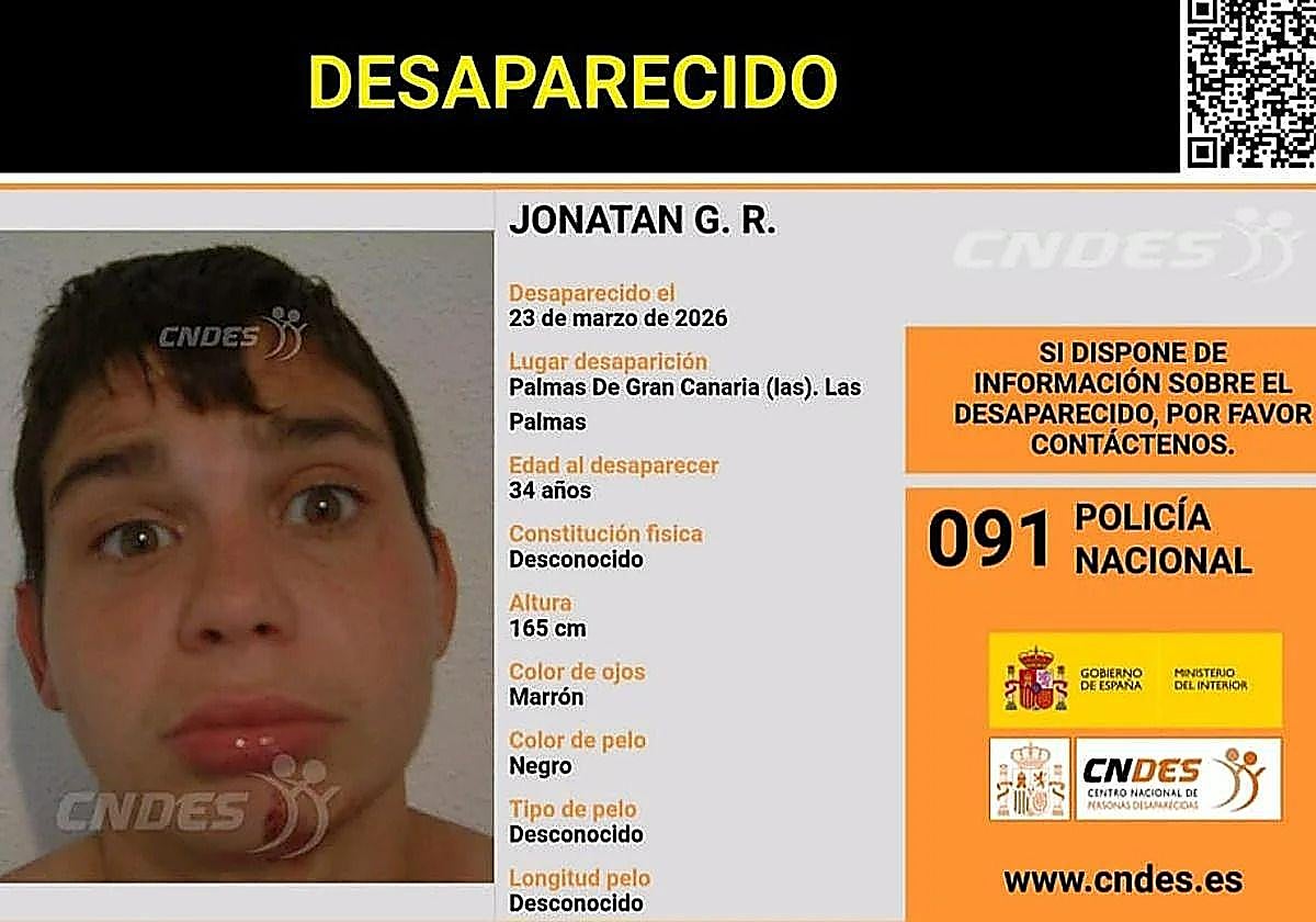 Encuentran sano y salvo a Jonatan, hombre desaparecido en Las Palmas de Gran Canaria