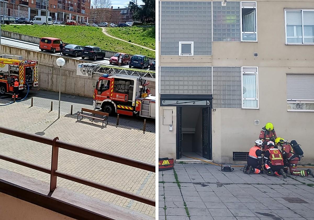 Trasladan al hospital a un hombre tras un incendio originado en la cocina de su vivienda en el barrio de El Tormes en Salamanca