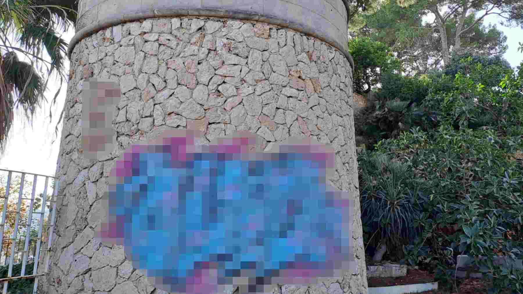 La Policía Local de Palma caza al autor de pintadas vandálicas en el monumento BIC de Nazaret