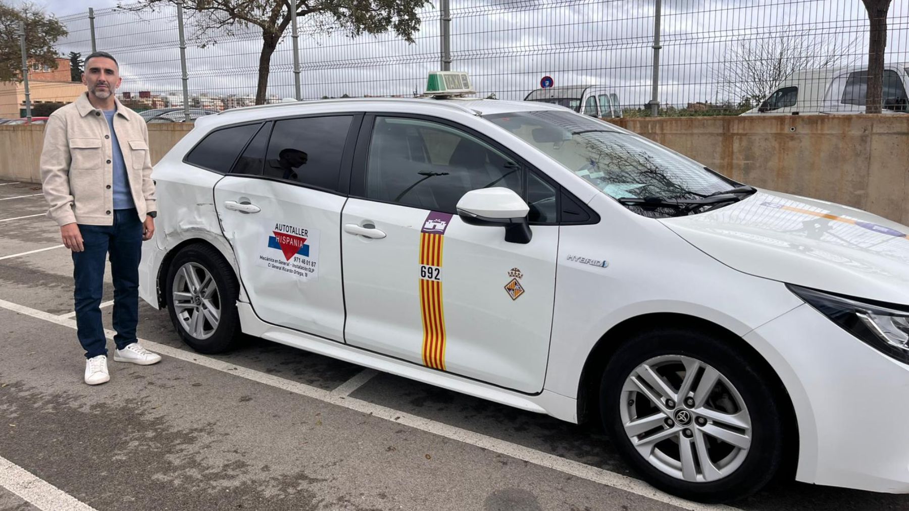 El taxista embestido por un bus de la EMT en Palma: “Fue adrede, se le veía en los ojos que venía a por mí”