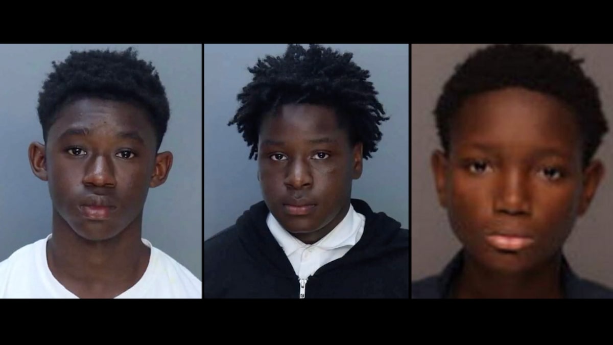 Tres menores enfrentan cargos como adultos por la violación de una niña de 12 años en un jardín comunitario de Miami