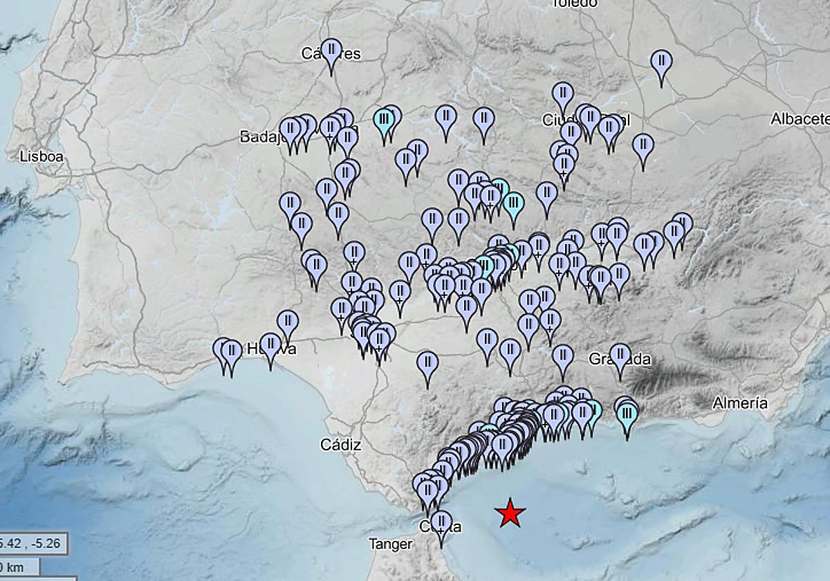 Un terremoto de magnitud 4,4 en el mar de Alborán se deja notar en numerosas localidades de Extremadura