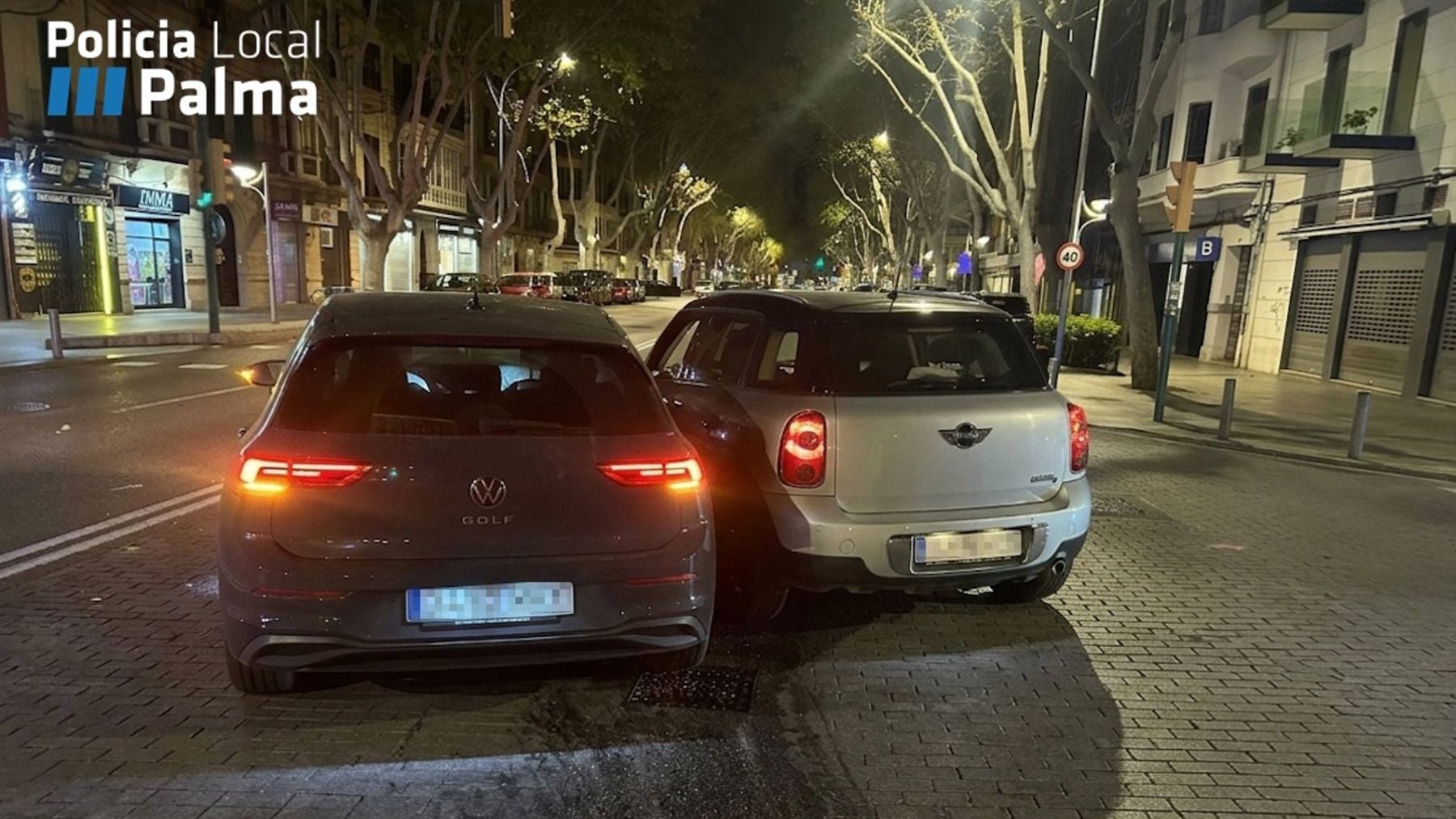 Noche de terror en Palma: un conductor borracho embiste a otro coche y se niega a someterse al test de alcoholemia