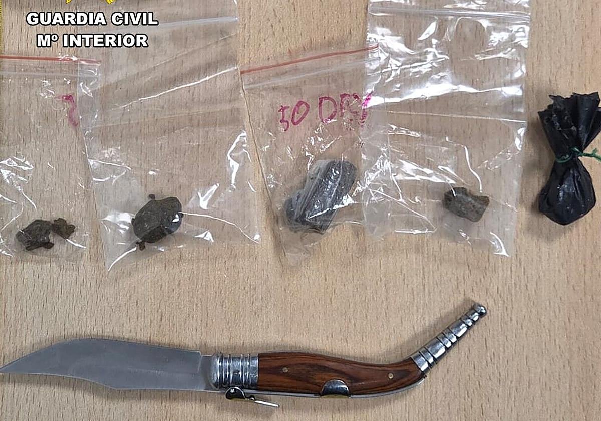 Detenido un hombre en un pueblo de Burgos tras ser sorprendido con elevadas cantidades de hachís y anfetamina