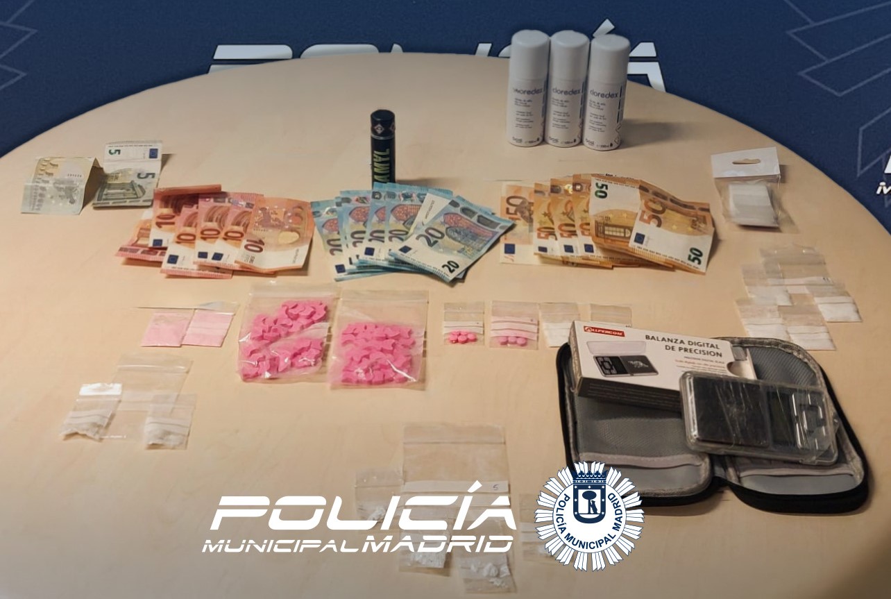 Detenido en Moncloa con seis tipos de droga diferentes listos para su venta