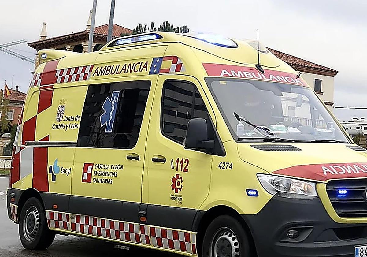 Una furgoneta se sale de la vía, vuelca y deja un herido en una carretera de Burgos